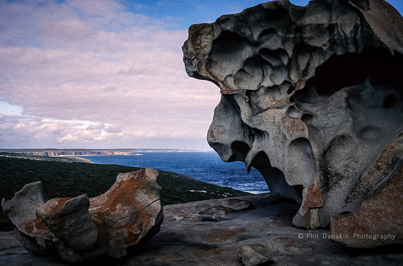 Remarkable rock formations along the coast